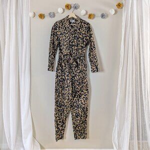 LITA by Ciara Animal Print Utility Jumpsuit - Medium